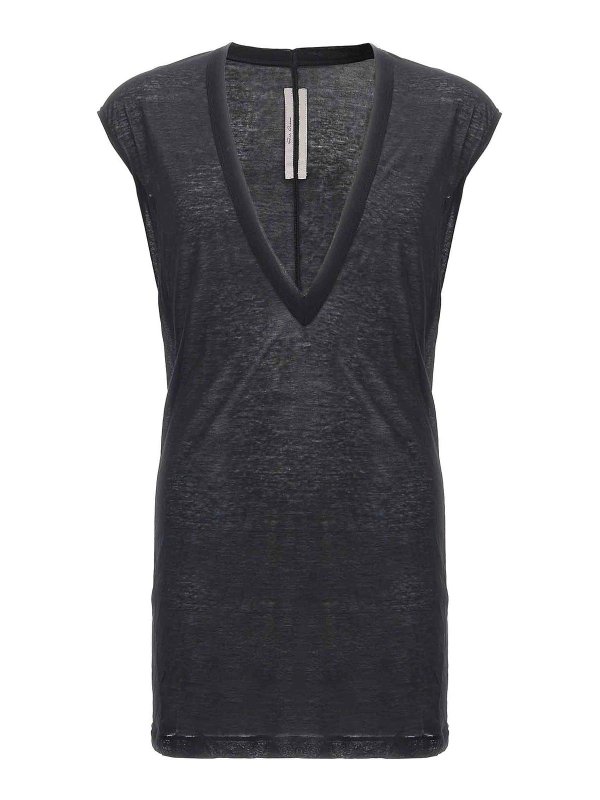 RICK OWENS: Tシャツ - Tシャツ - 黒