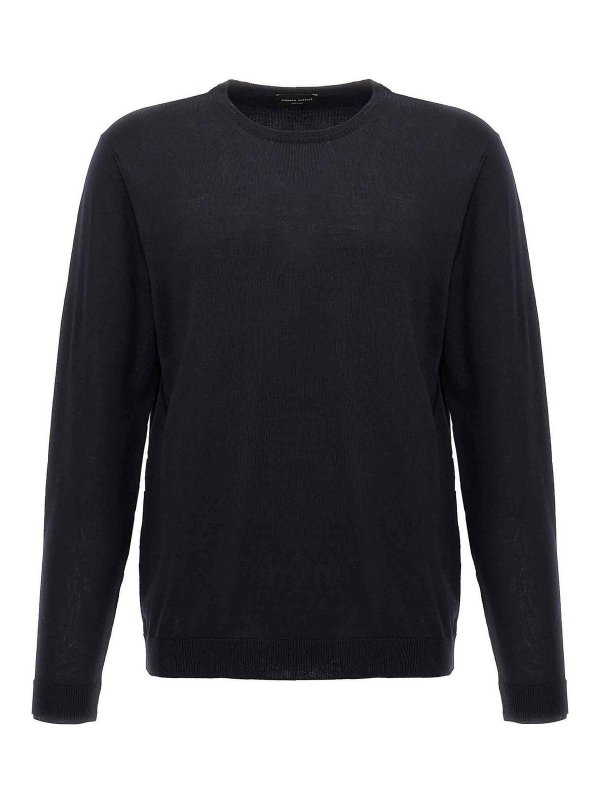 ROBERTO COLLINA: maglia collo rotondo - Maglione di lana merino