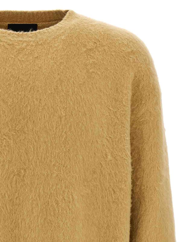 The Best Shops ROBERTO COLLINA: Strickpullover mit Rundhalsausschnitt - Rundhalspullover - Beige