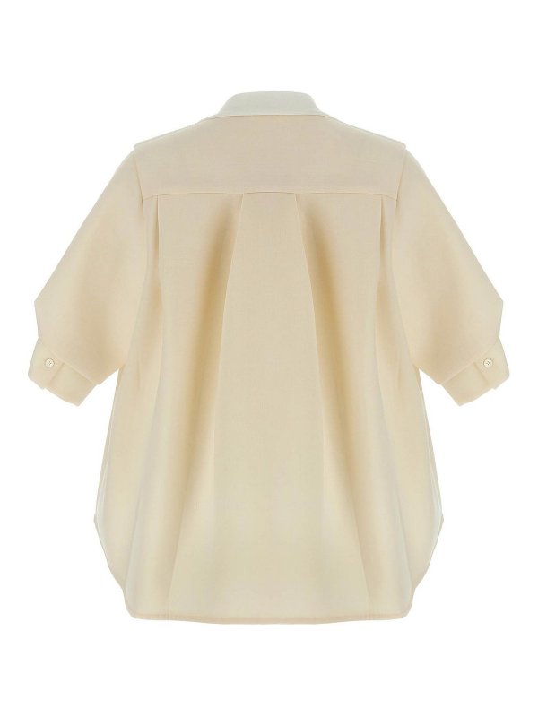 Sacai: cardigans online - Suiting Mix Knit Cardigan