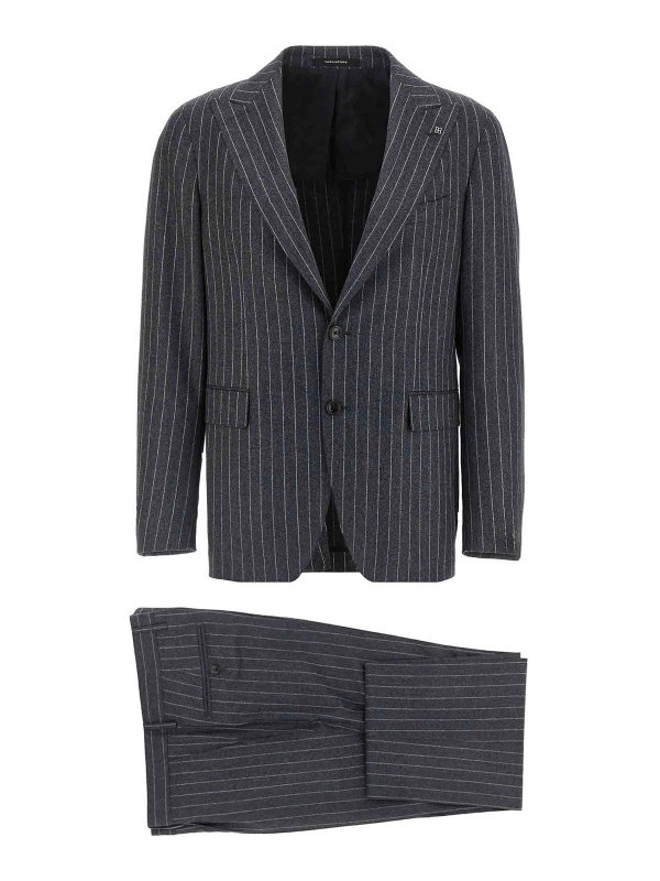 TAGLIATORE: Elegante Anzüge - Knielanges Kleid - Grau