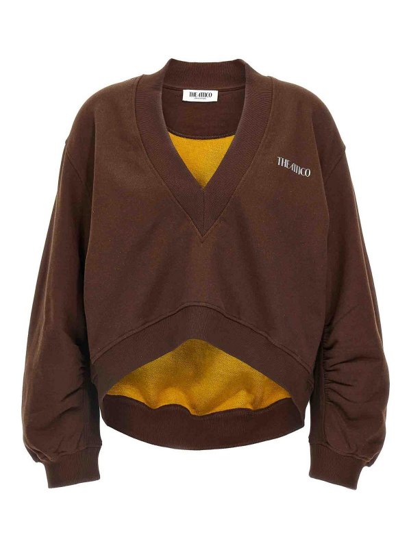 The Attico: Sweatshirts & Pulls - Sweat-Shirts - Marron