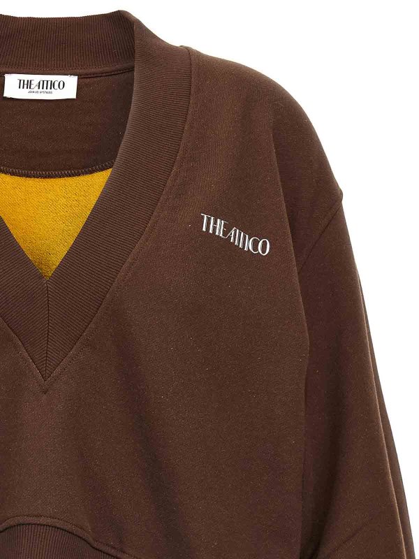 The Best Shops The Attico: Sweatshirts & Pulls - Sweat-Shirts - Marron