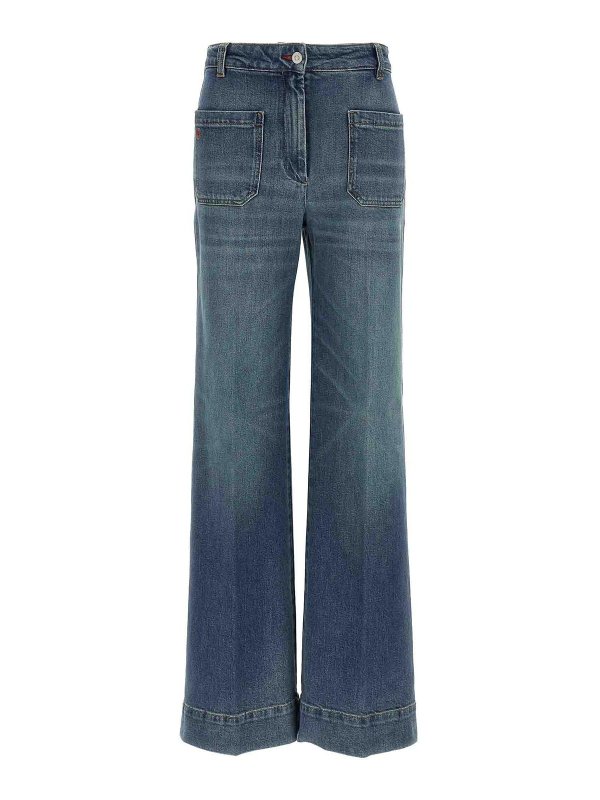 VICTORIA BECKHAM: Jeans évasés - Jean Bootcut - Bleu Clair