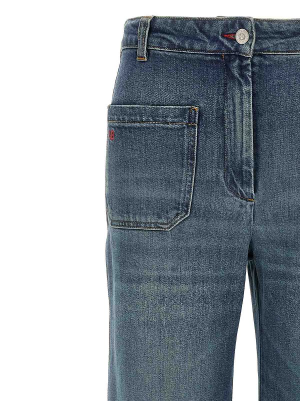 The Best Shops VICTORIA BECKHAM: Jeans évasés - Jean Bootcut - Bleu Clair