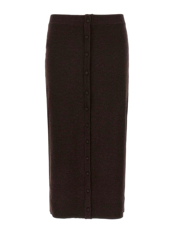 VICTORIA BECKHAM: Knee length skirts & Midi - Midi skirt buttons