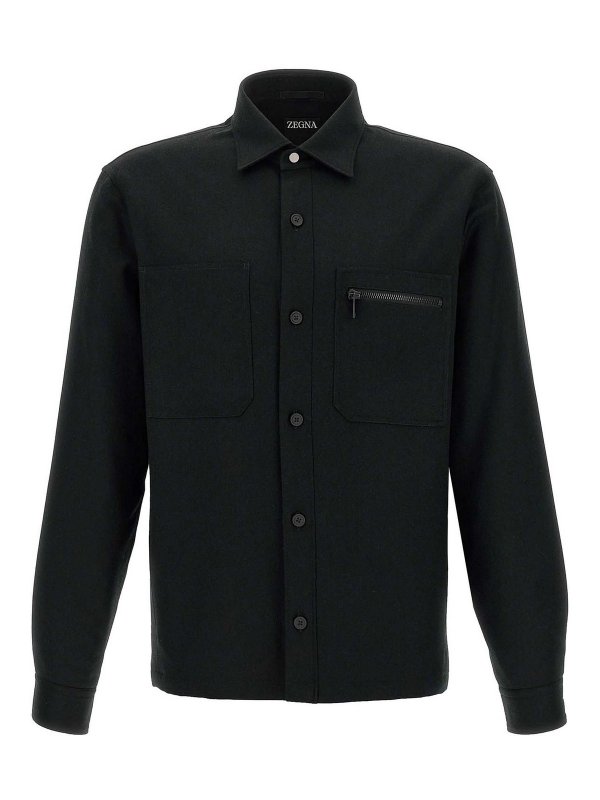 ZEGNA: ブラウス - ブラウス - 黒