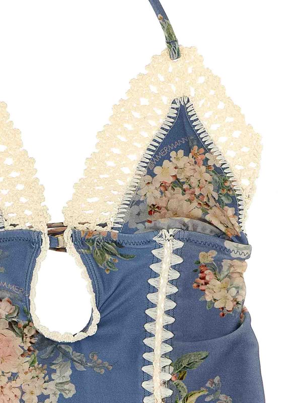 The Best Shops ZIMMERMANN: Maillots une pièce  - Maillot De Bain - Bleu Clair