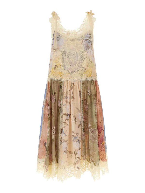 ZIMMERMANN: Knielange Kleider online - Knielanges Kleid - Bunt