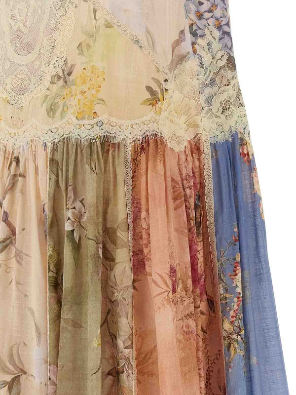 Knielanges Kleid - Bunt shop online: ZIMMERMANN