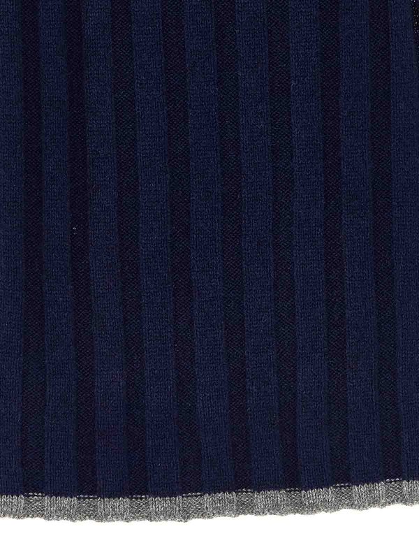 BRUNELLO CUCINELLI: scarves online - Ribbed Cashmere Scarf