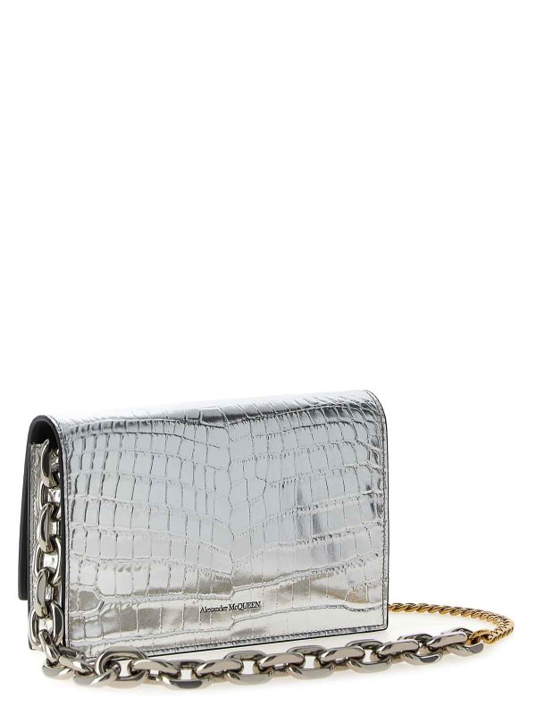 ALEXANDER MCQUEEN: Bolsas bandoleras online - Bolsa Bandolera - Plata