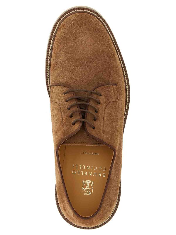 Suede Derby shop online: BRUNELLO CUCINELLI