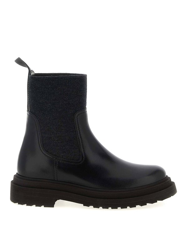 BRUNELLO CUCINELLI: ankle boots - Precious Loop Detail Ankle Boots