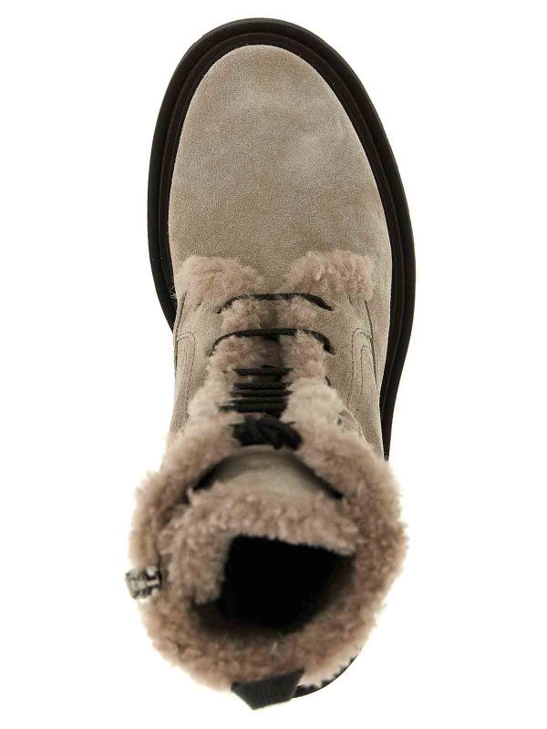 Suede Combat Boots Monile shop online: BRUNELLO CUCINELLI