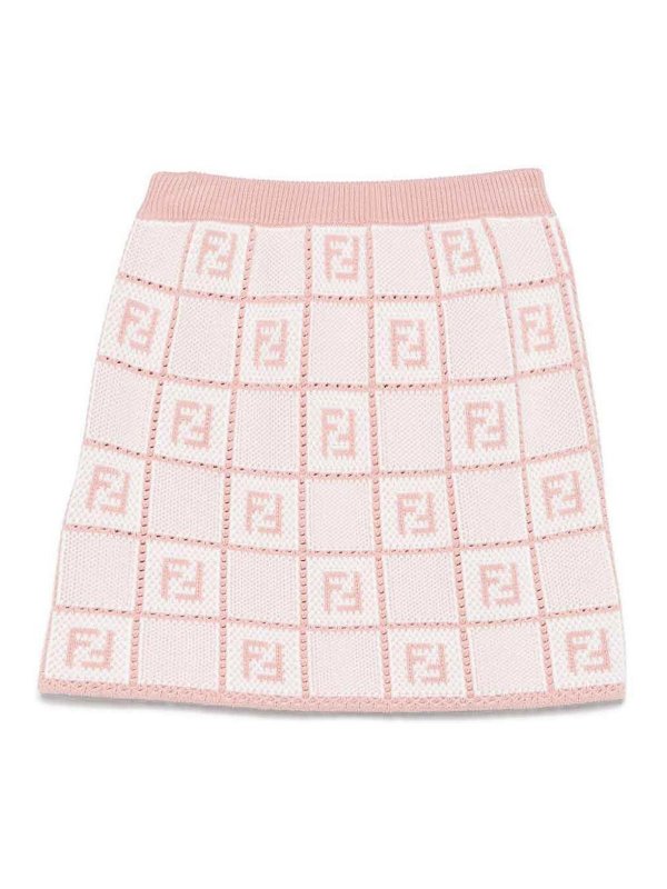 Fendi Jr: Faldas media pierna y semilargas online - Falda Semilarga - Negro