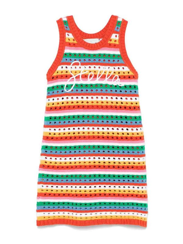 Stella McCartney Kids: Robe longueur genou - Robe Au Genou - Multicolore