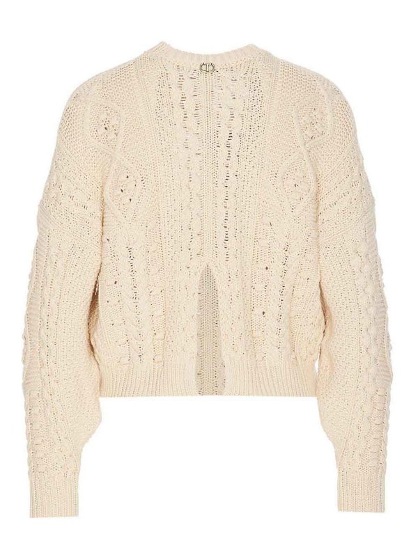 TWINSET: Escotes barcos online - Suéter Con Escote Barco - Beis