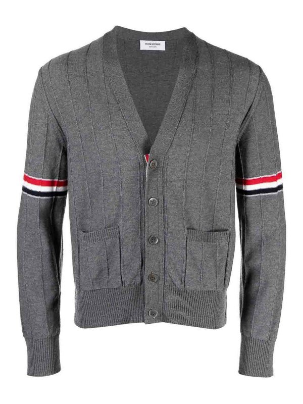 THOM BROWNE: maglia collo a barchetta - Jeans