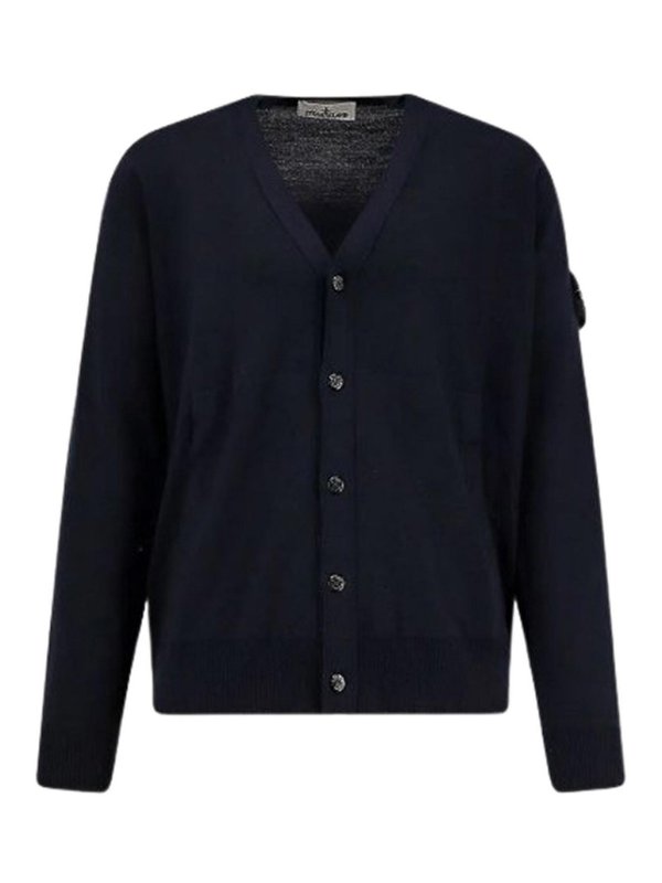 STONE ISLAND: Escotes barcos - Suéter Con Escote Barco - Azul