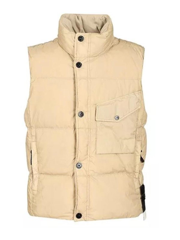 STONE ISLAND: ダウン・ハイテクジャケット - ブレザー - グレイッシュブラウン