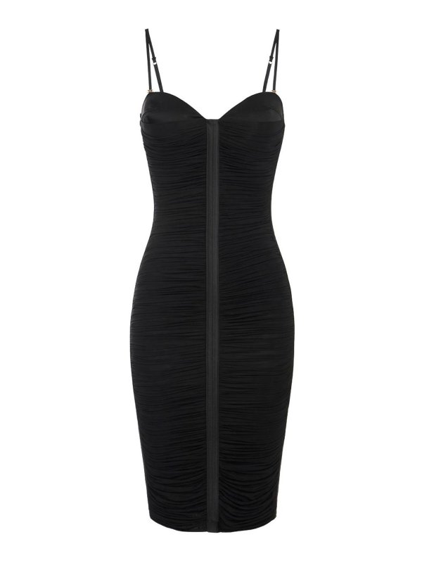 ELISABETTA FRANCHI: Robe longueur genou - Robe Au Genou - Noir