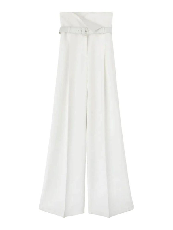 ERMANNO SCERVINO: カジュアルトラウザー - カジュアルパンツ - 白