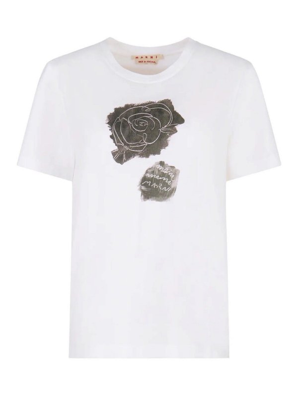 Marni: T-shirts - T-Shirt - Blanc