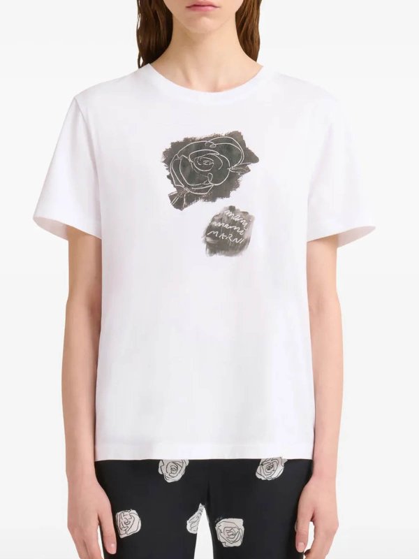 Marni: T-shirts online - T-Shirt - Blanc
