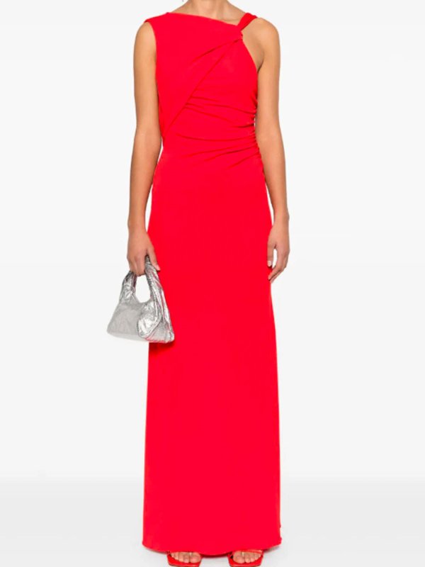 THE ANDAMANE: Robe longueur genou online - Robe Au Genou - Rouge