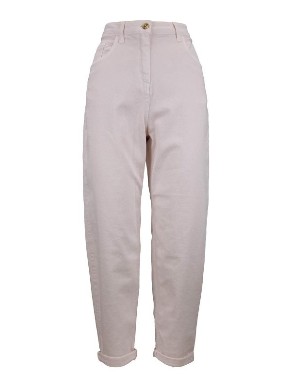 ELISABETTA FRANCHI: ブーツカットジーンズ - ブーツカットジーンズ - ライトピンク