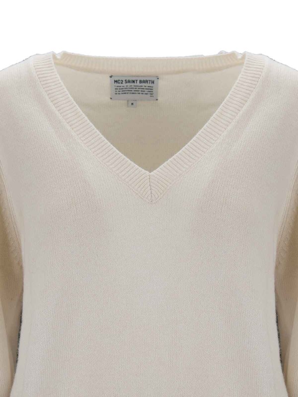 The Best Shops MC2 SAINT BARTH: U-Boot-Ausschnitt - U-Boot-Pullover - Creme