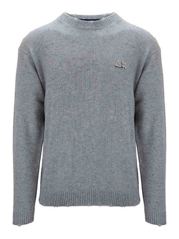 SUN 68: U-Boot-Ausschnitt - U-Boot-Pullover - Grau