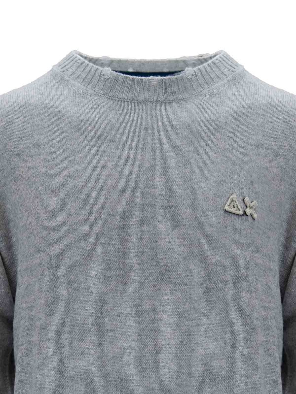 The Best Shops SUN 68: U-Boot-Ausschnitt - U-Boot-Pullover - Grau