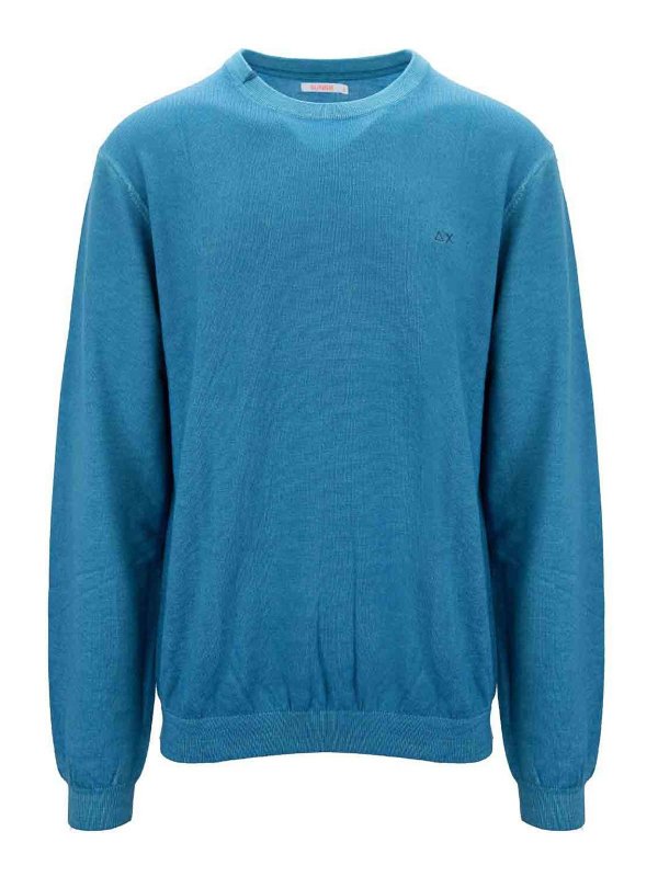 SUN 68: U-Boot-Ausschnitt - U-Boot-Pullover - Hellblau