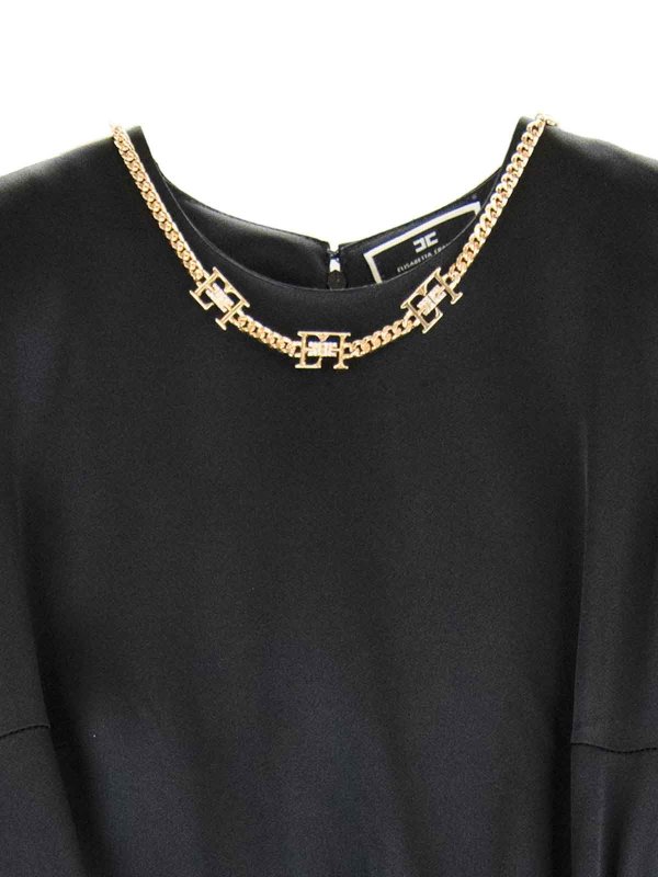 The Best Shops ELISABETTA FRANCHI: ニーレングスドレス - 膝丈ドレス - 黒