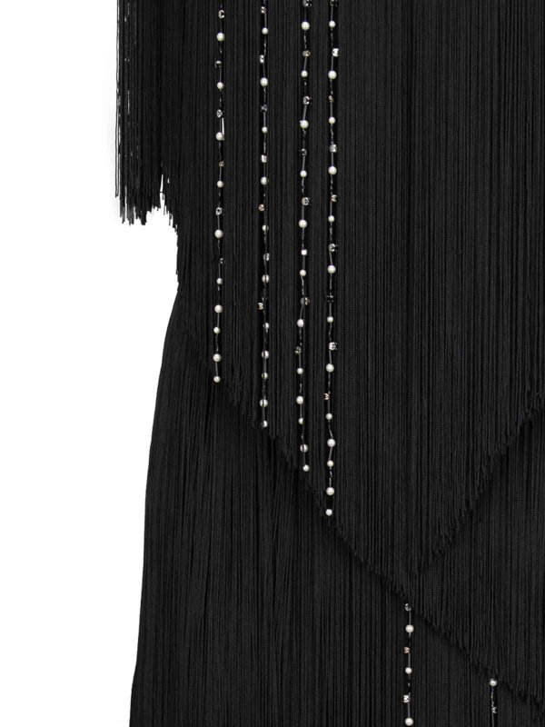 膝丈ドレス - 黒 shop online: ELISABETTA FRANCHI