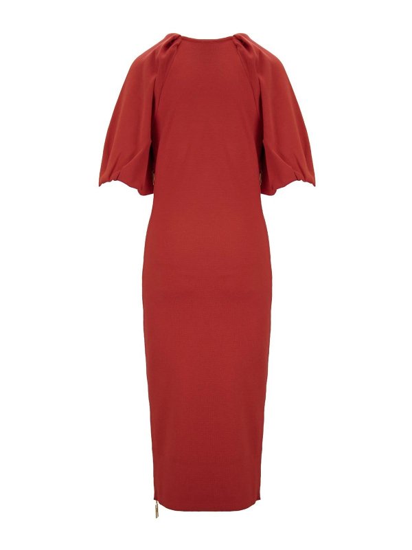 ELISABETTA FRANCHI: ニーレングスドレス online - 膝丈ドレス - 赤