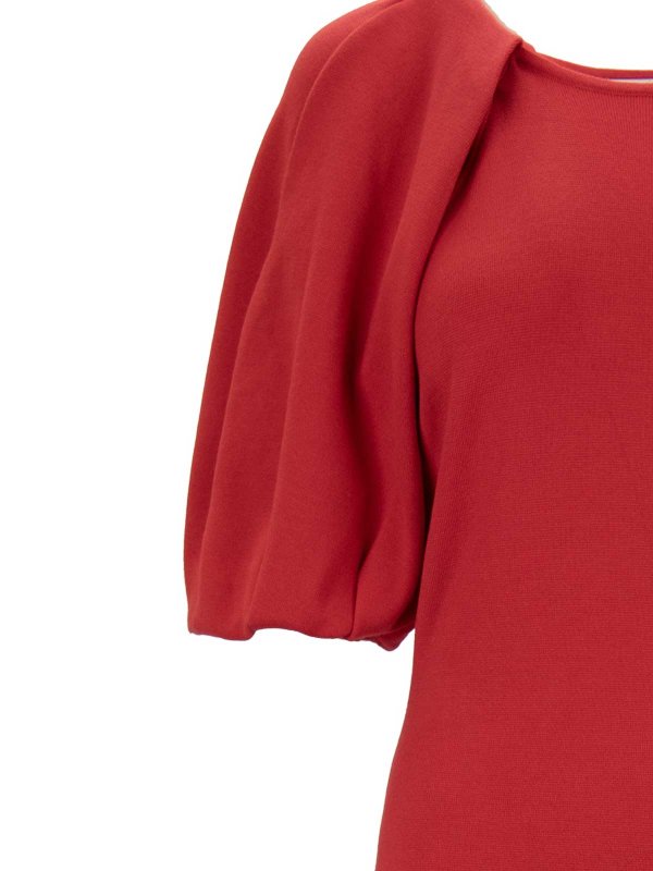 膝丈ドレス - 赤 shop online: ELISABETTA FRANCHI