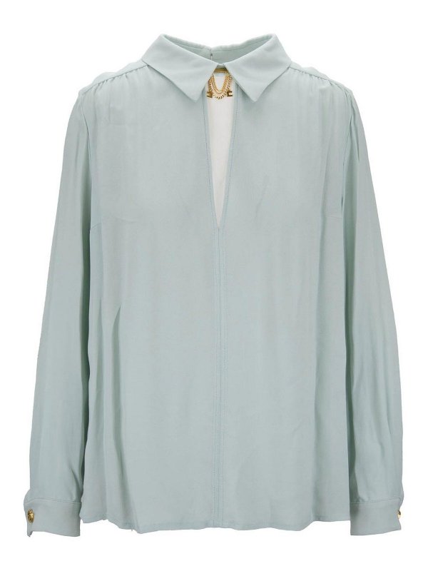 ELISABETTA FRANCHI: Blusen - Bluse - Hellblau