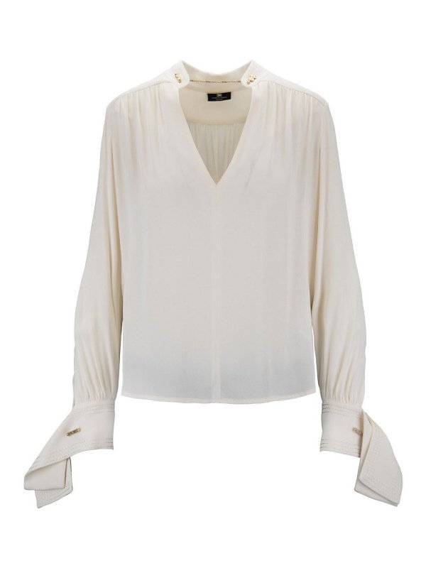 ELISABETTA FRANCHI: シャツ - シャツ - クリーム