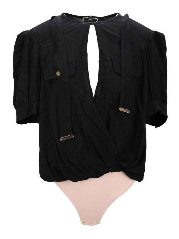 ELISABETTA FRANCHI: トップス＆タンクトップ - トップ/タンクトップ - 黒