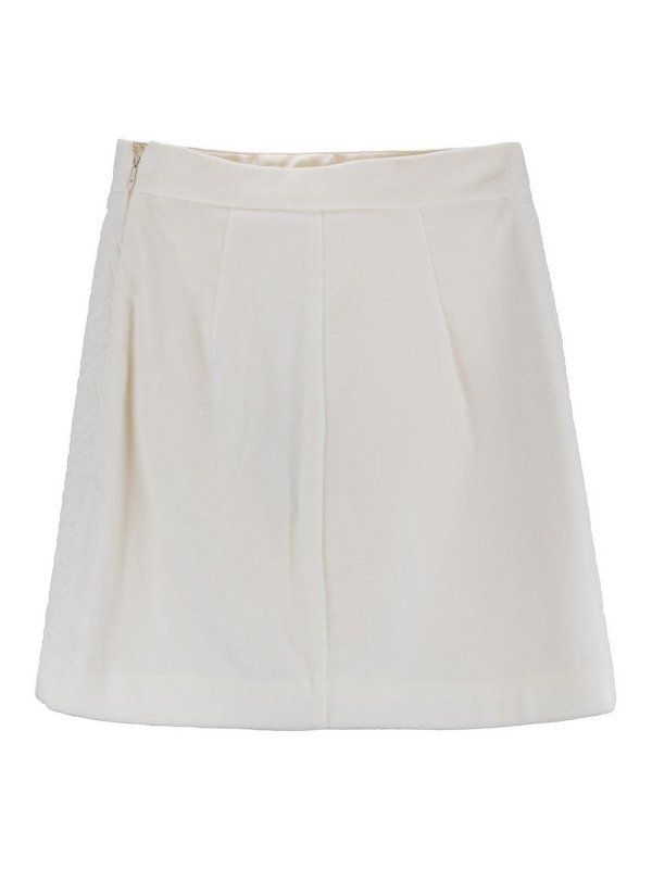 ELISABETTA FRANCHI: ミニスカート online - ミニスカート - クリーム