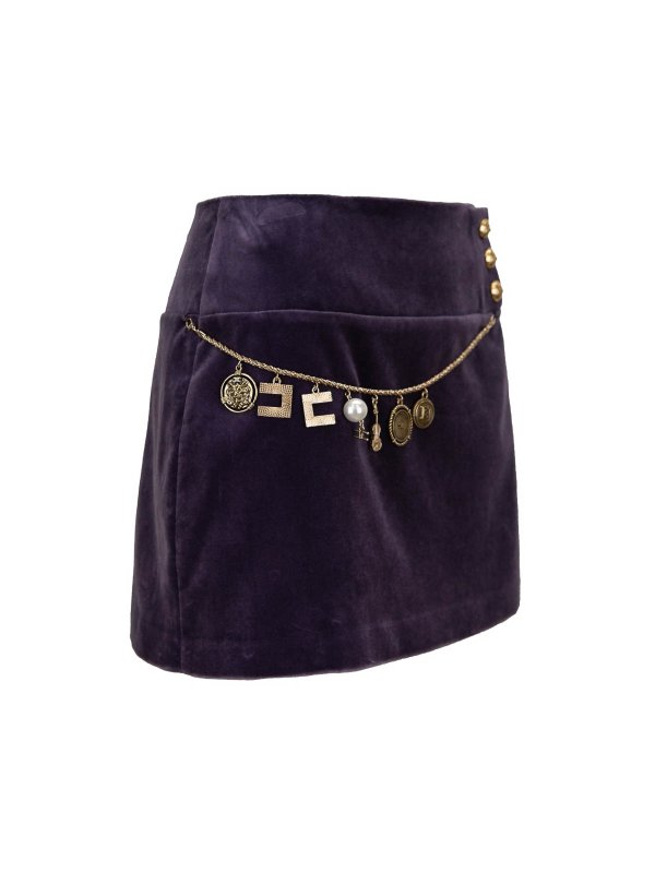 ミニスカート - 紫 shop online: ELISABETTA FRANCHI