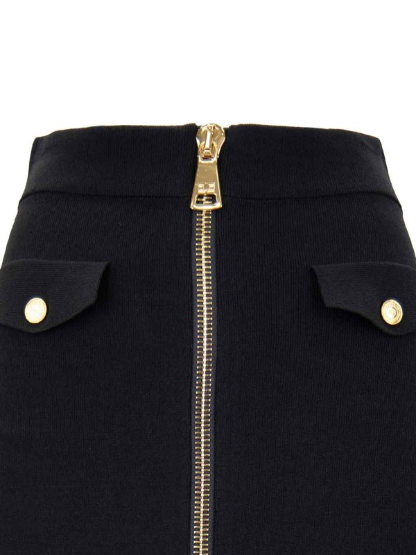 The Best Shops ELISABETTA FRANCHI: ニーレングススカート＆ミディ丈 - 膝丈/ミディスカート - 黒