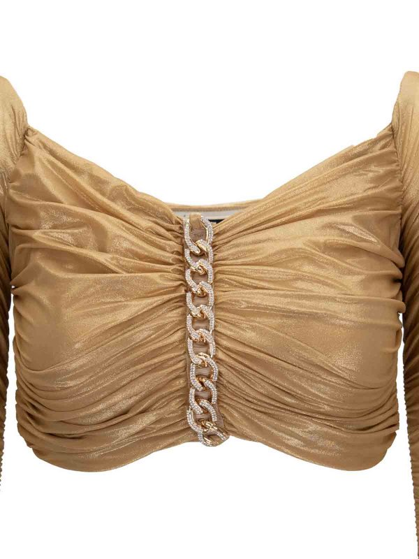 The Best Shops ELISABETTA FRANCHI: トップス＆タンクトップ - トップ/タンクトップ - キャメル