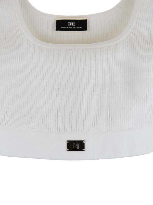 The Best Shops ELISABETTA FRANCHI: トップス＆タンクトップ - トップ/タンクトップ - クリーム