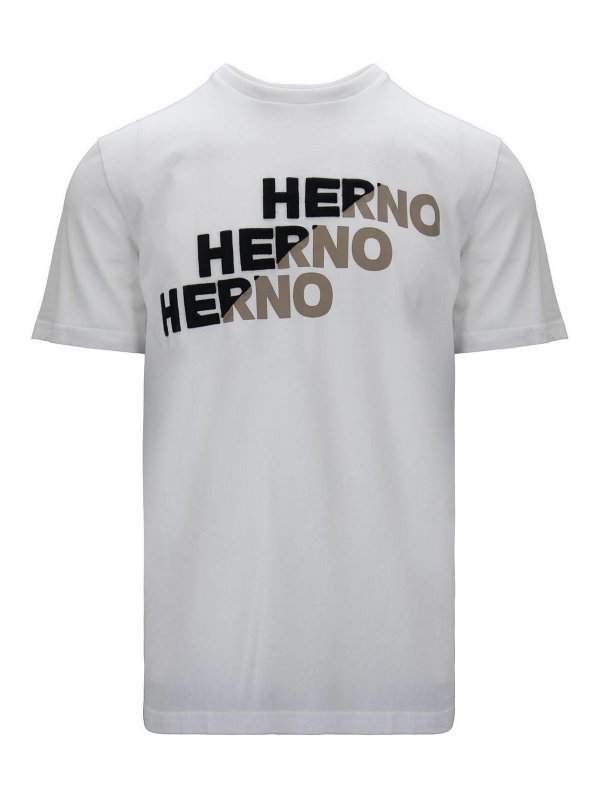 HERNO: Tシャツ - Tシャツ - 白
