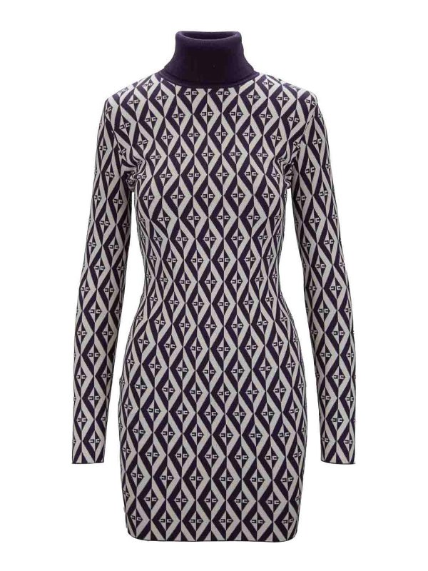 ELISABETTA FRANCHI: ショートドレス - ショートドレス - 紫