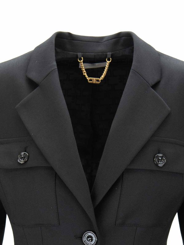 The Best Shops ELISABETTA FRANCHI: ブレザー - ブレザー - 黒